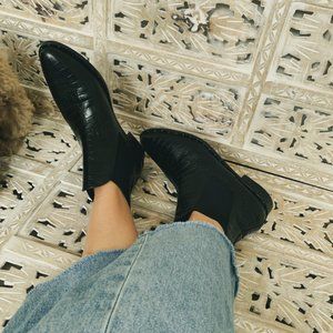 Freda Salvador Sleek Boot Black Croc